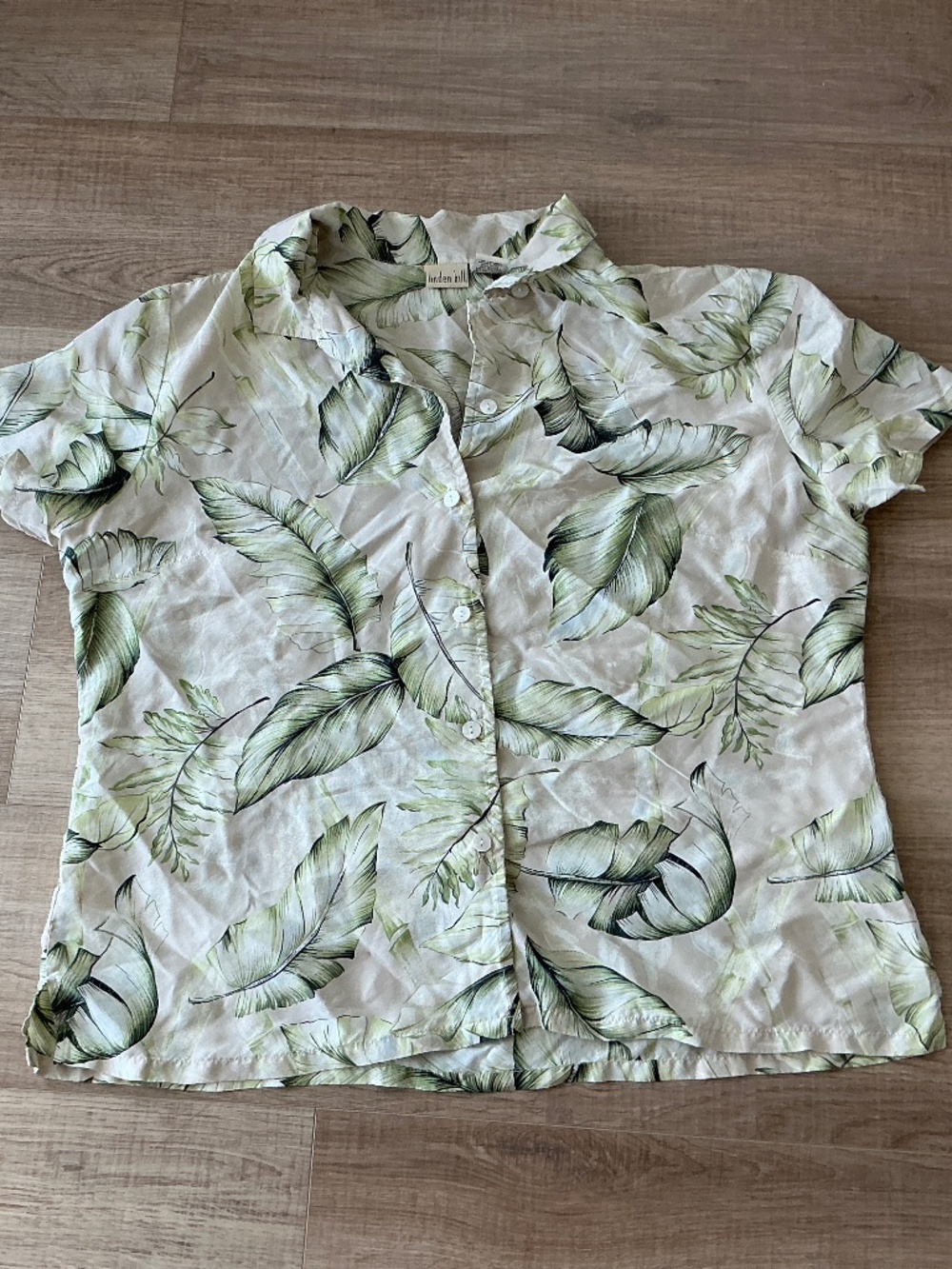 Tropical silk blouse large